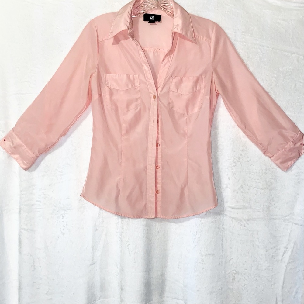 Pink Button Down Top